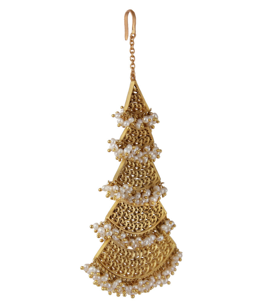Cleopatra Allure Maang Tikka - Exquisite Indian Forehead Jewelry for Weddings, Festivals & Special Occasions | Perfect Bridal Accessory & Cultural Fashion Statement