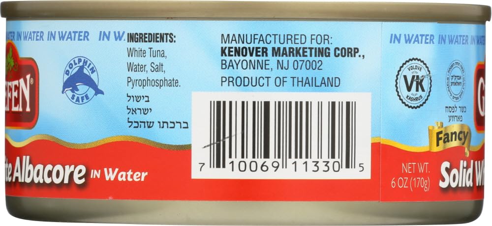 Premium Solid White Albacore Tuna in Water - High Protein, Low Mercury, Wild Caught - Perfect for Salads, Sandwiches, and Healthy Meal Prep