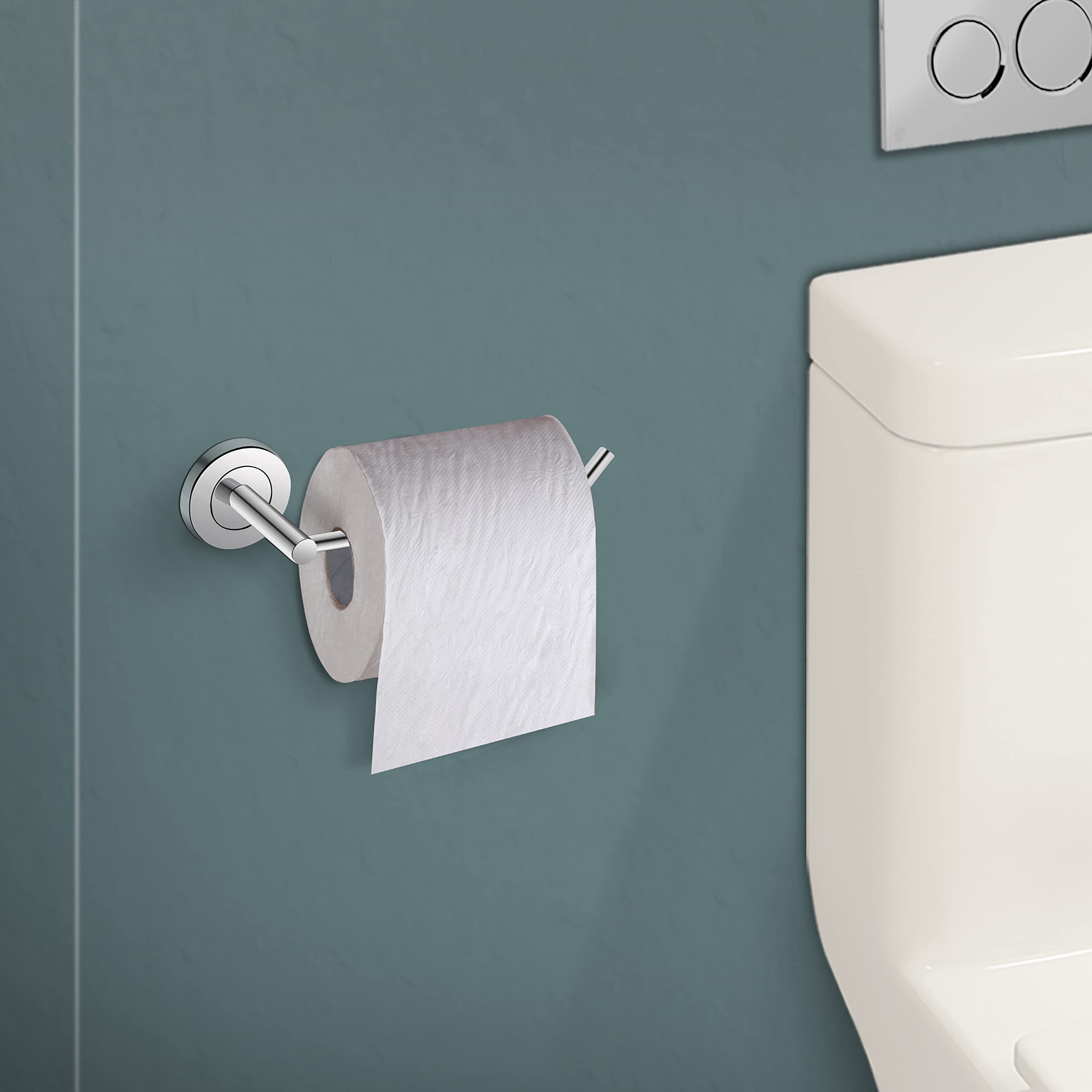 Plantex Stainless Steel Toilet Paper Holder - Chrome Bathroom Tissue Roll Dispenser - Durable & Rustproof for Home, Office, Hotel & RV Use