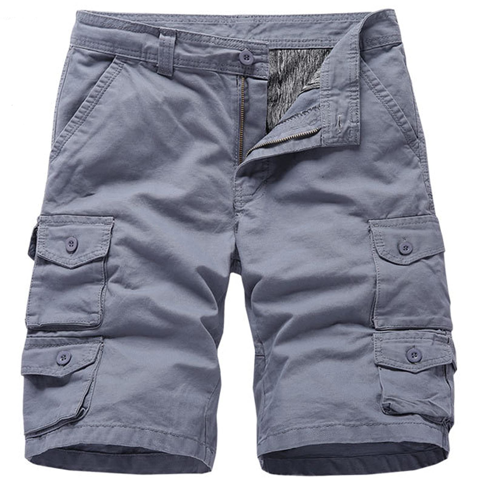 Men's Cargo Shorts - Breathable Casual Workwear with Multiple Pockets for Outdoor, Beach & Athletic Activities | Comfortable Summer Shorts for Hiking, Gym & Travel