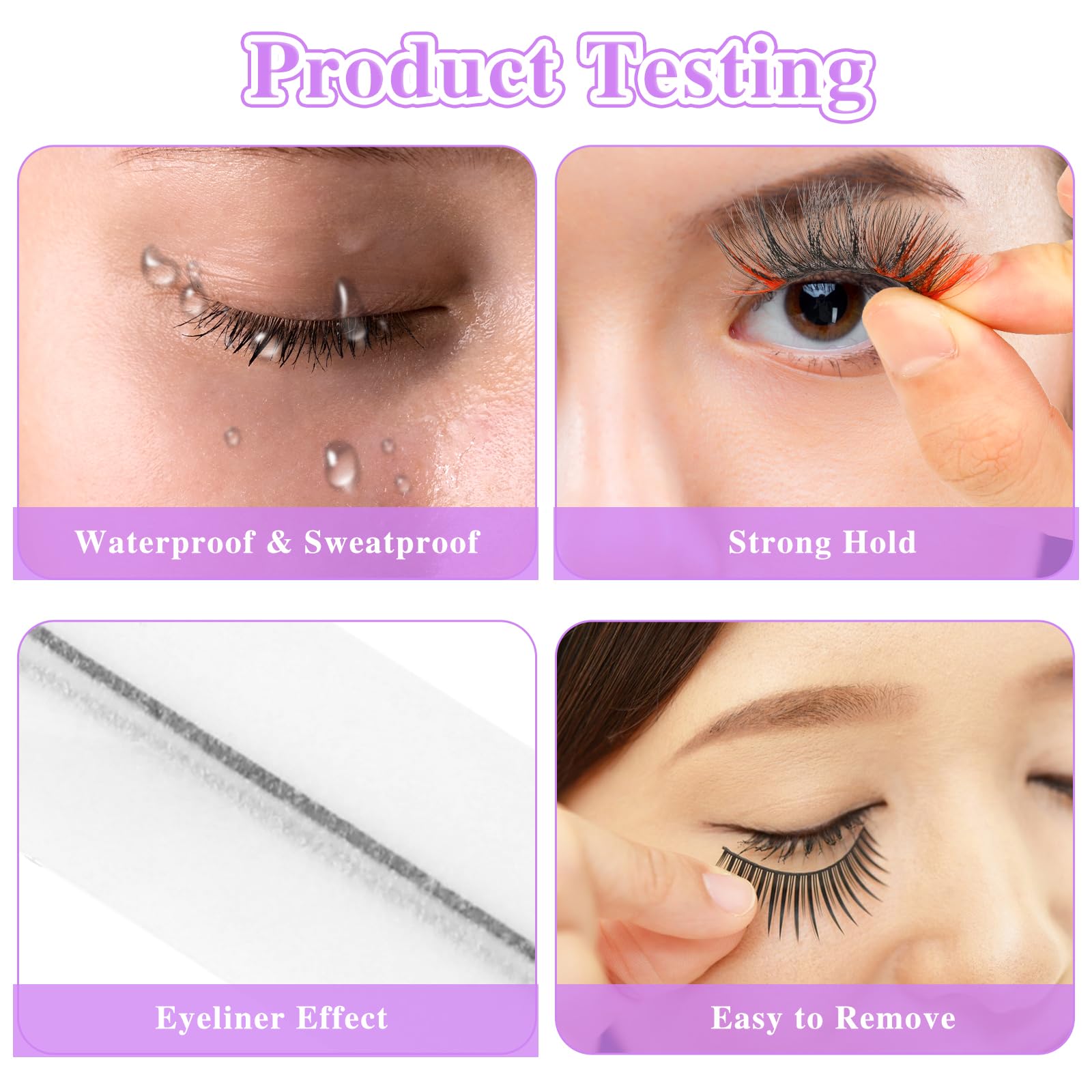 80PCS Self-Adhesive Eyelash Strips - Strong Hold Mink False Eyelash Tape for Fluffy Lashes, No Glue Needed, Natural Look & Long Lasting - Perfect for Daily Wear, Parties, and Special Occasions
