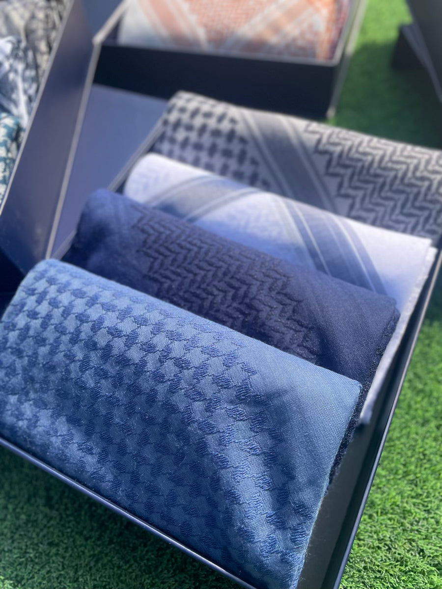 Ocean Breeze Collection: Exclusive Keffiyeh Scarf Set - Limited Edition Cotton Shemagh for Men & Women - Perfect for Travel, Outdoor Adventures and Fashion Accessories