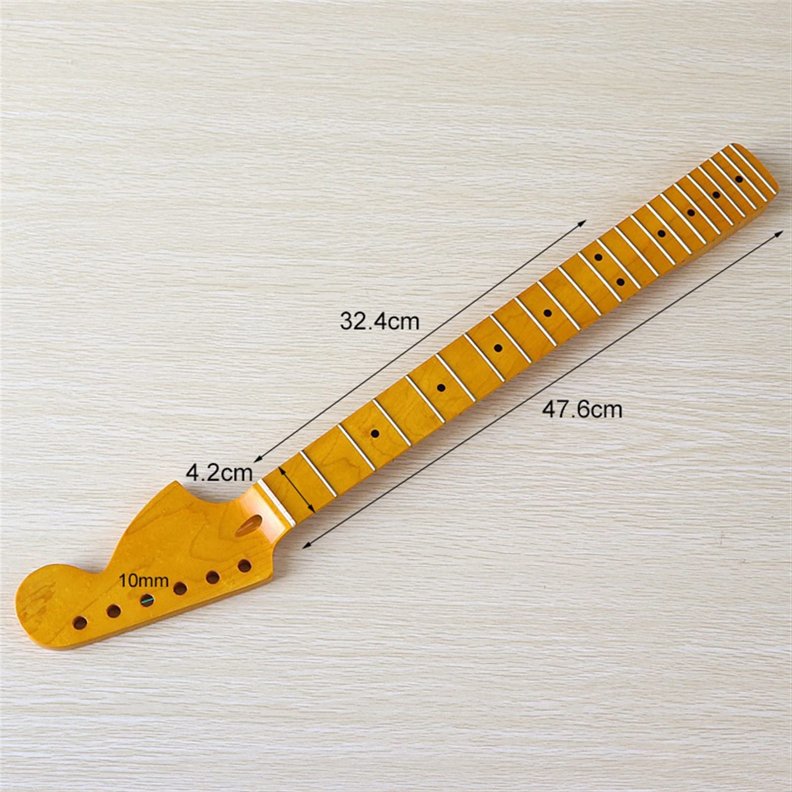 Maple Electric Guitar Neck - 6 String ST Style with 22 Frets & Large Headstock for Replacement & DIY Projects | Perfect for Rock, Blues & Metal Performances