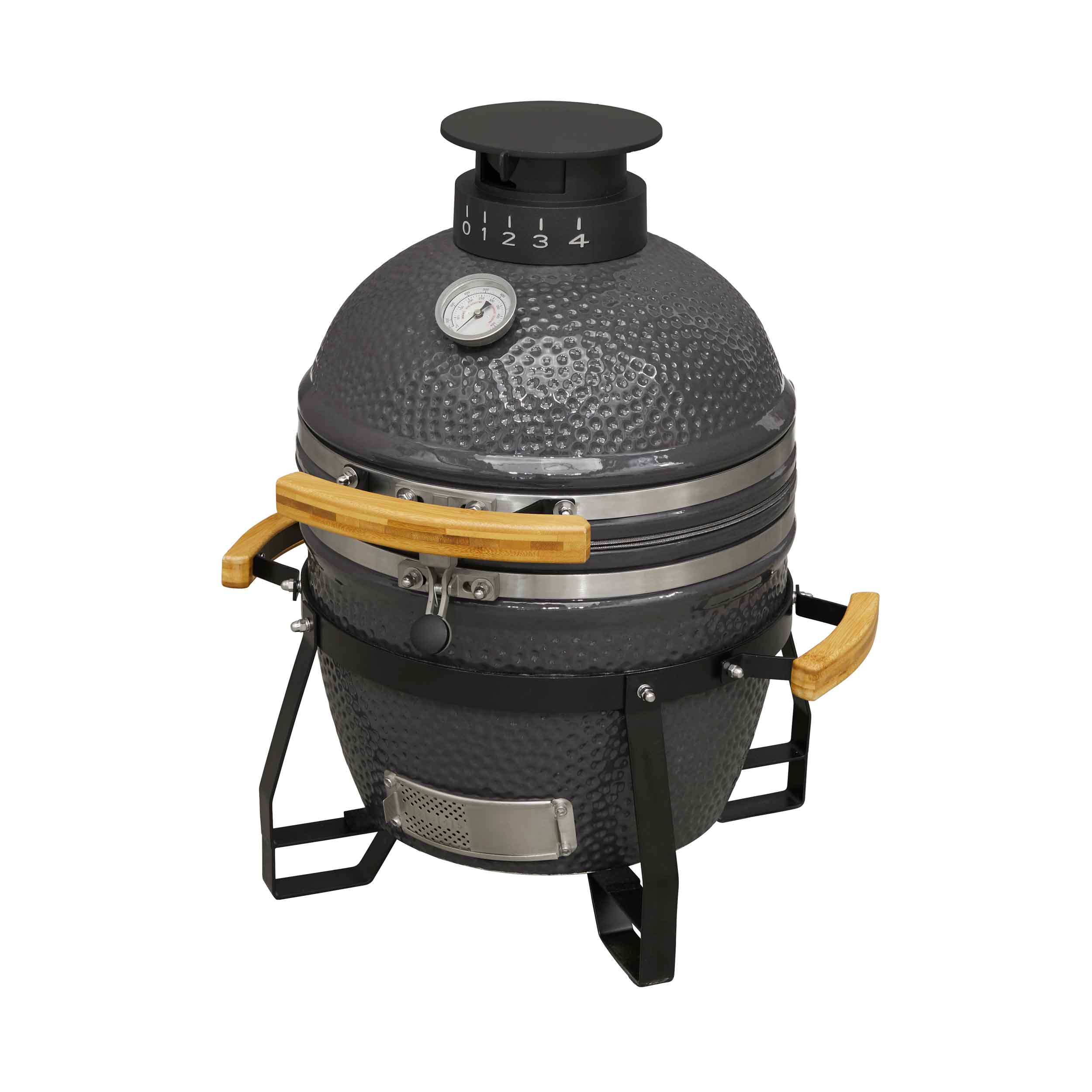 Premium 16-Inch (40cm) Ceramic Kamado Grill Oven Smoker - Outdoor BBQ, Wood Fire Cooking, Backyard Grilling & Smoking for Meat, Fish & Vegetables