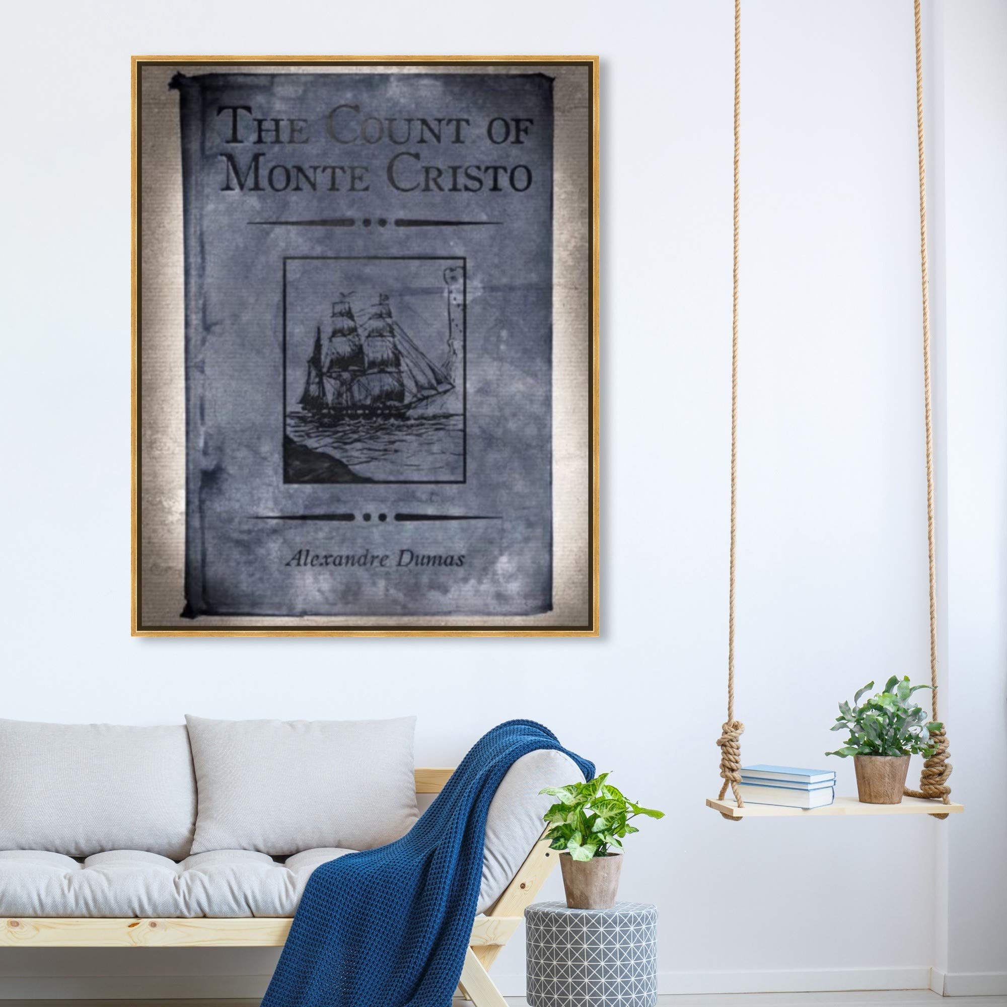 Count of Monte Cristo Framed Canvas Wall Art - 36