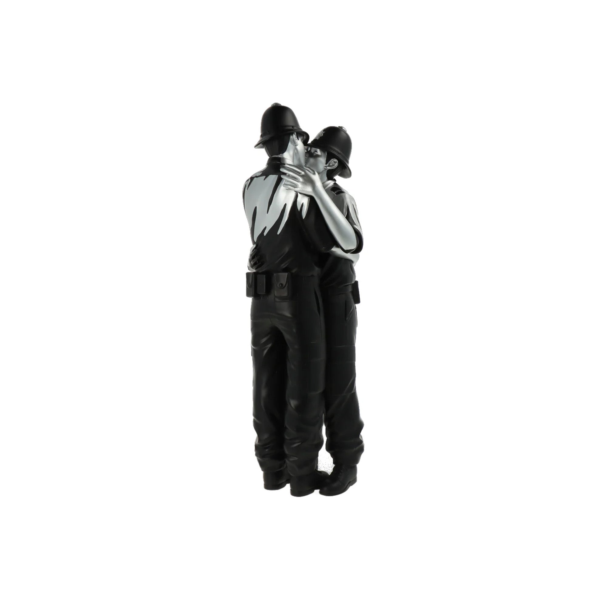 Brandalised Kissing Coppers 'Platinum Edition' - Premium Wall Art for Home & Office Decor - Perfect for Living Room, Bedroom, or Gift Giving
