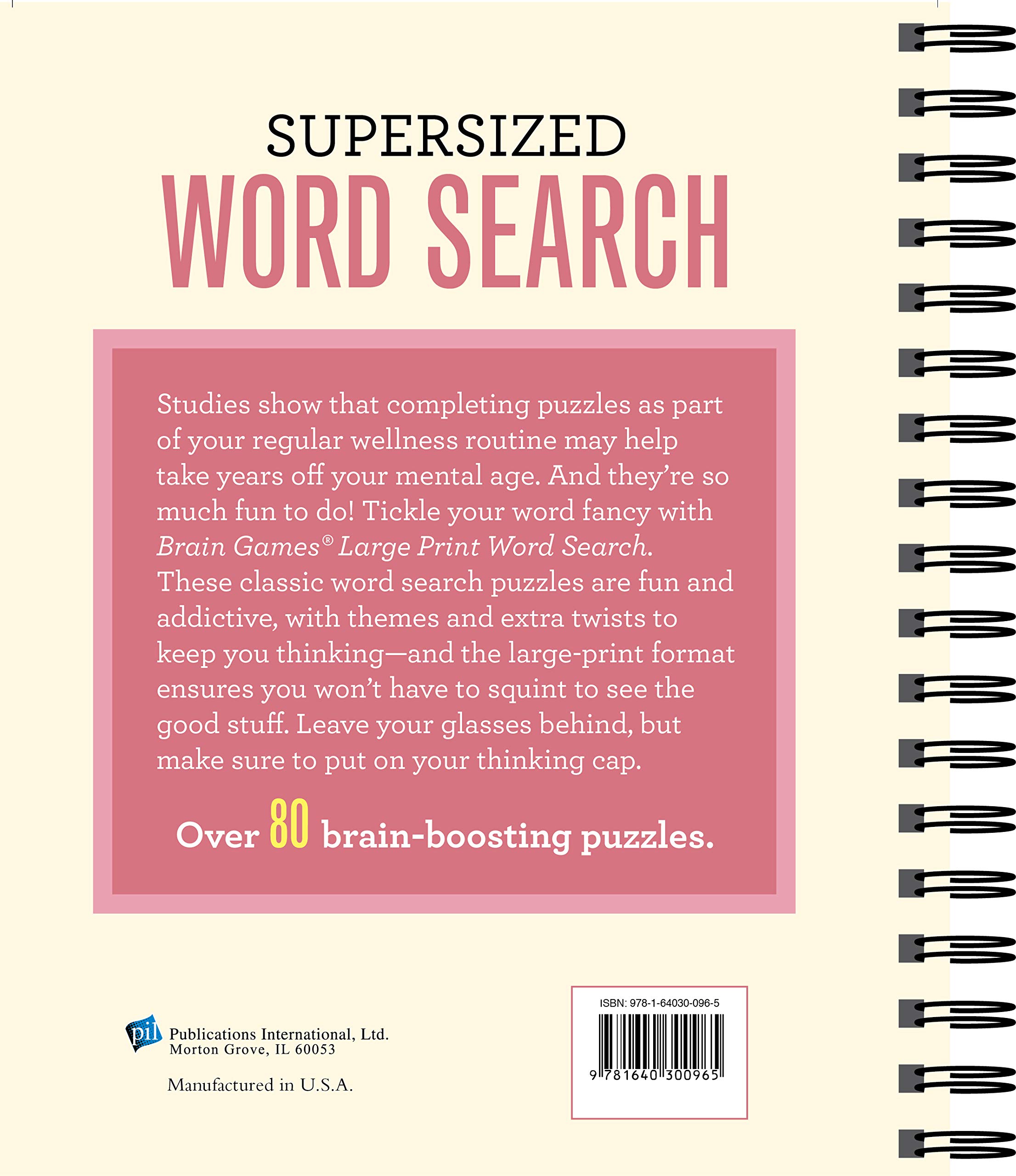 Brain Games - Large Print Word Search Puzzle Book for Adults & Seniors | Fun & Relaxing Activity for Travel, Home & Office