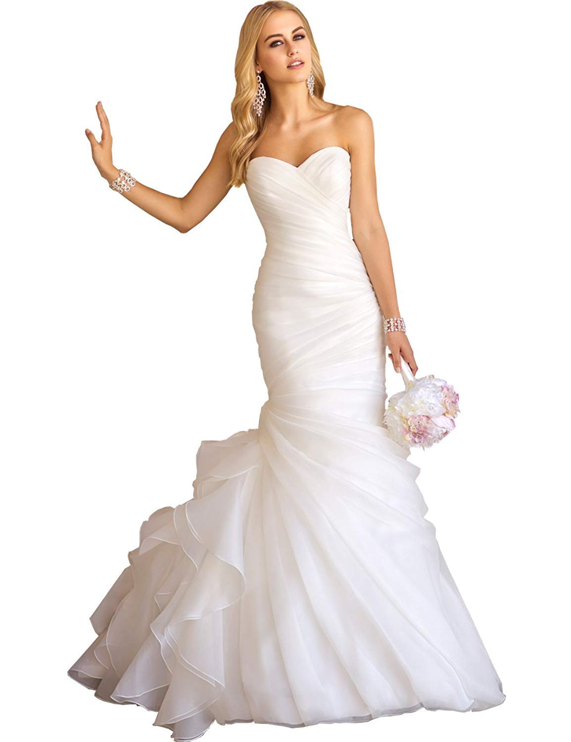 Elegant Mermaid Beach Wedding Dresses for Women - Bride's Lace Bridal Gown for Beach, Destination & Summer Weddings