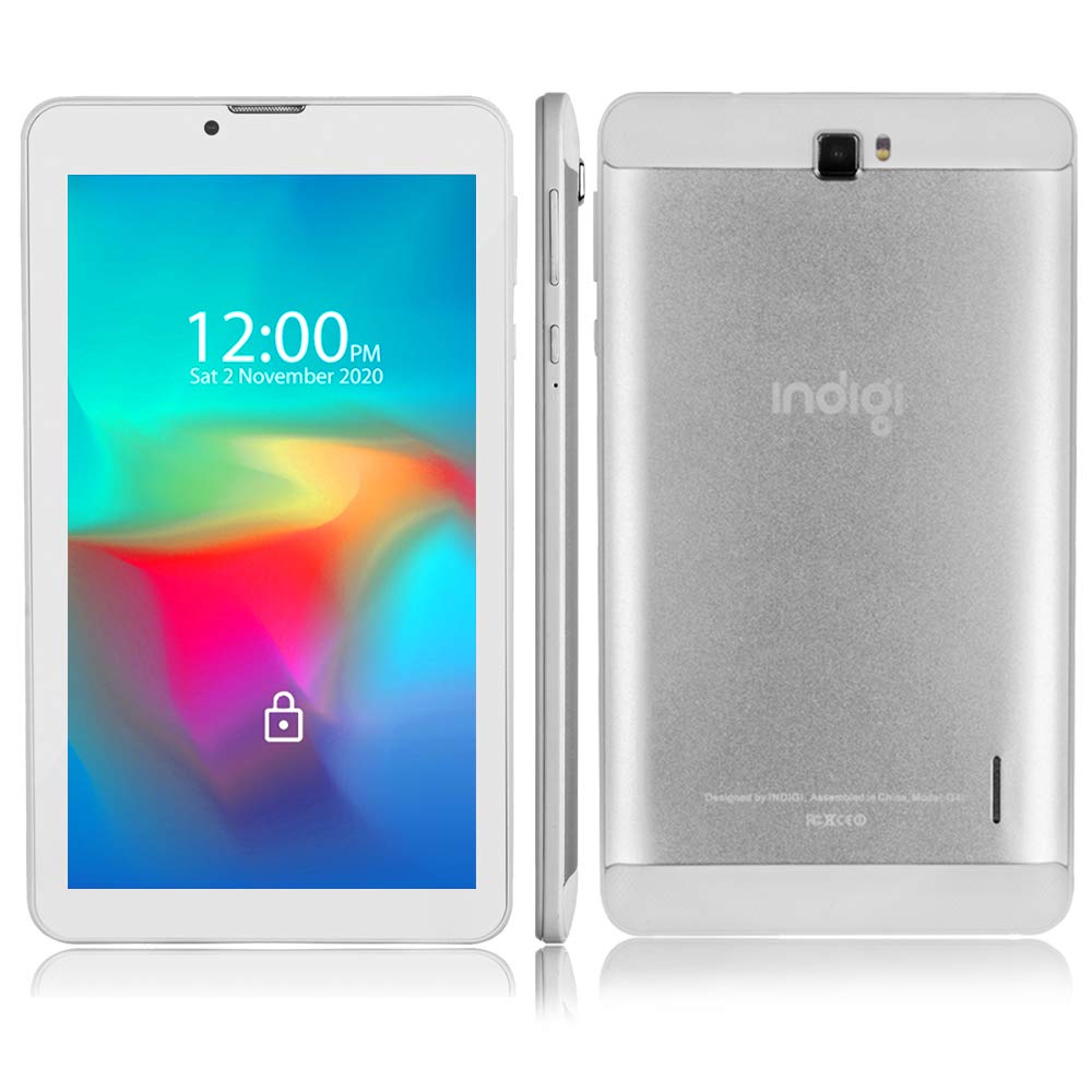 Indigi® 4G LTE Android 9.0 Pie Tablet with Phone Function - Quad Core Processor, 2GB RAM 16GB ROM, Dual SIM, WiFi Bluetooth - Perfect for Business Travel, Online Learning & Home Entertainment