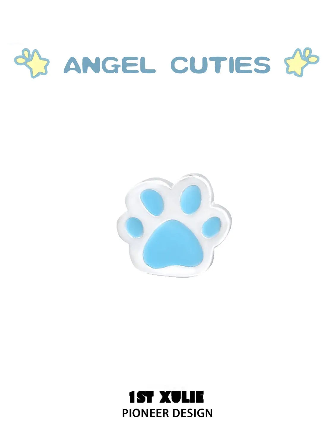 Angel Cuties 925 Sterling Silver Colorful Paw Print Stud Earrings for Women - Cute Animal Jewelry Gift for Cat Lovers, Pet Owners & Animal Enthusiasts - Perfect for Daily Wear, Parties & Gifts