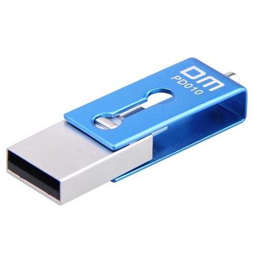 DM PD010 16GB Micro USB OTG Flash Drive - Portable Metal Waterproof USB Stick for Smartphones, Android Devices & Data Storage
