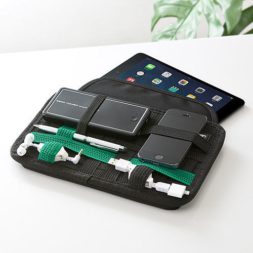 Grid IT Accessory Organizer with Tablet Pocket - Durable Cable Management System for Electronics, Travel & Office Organization