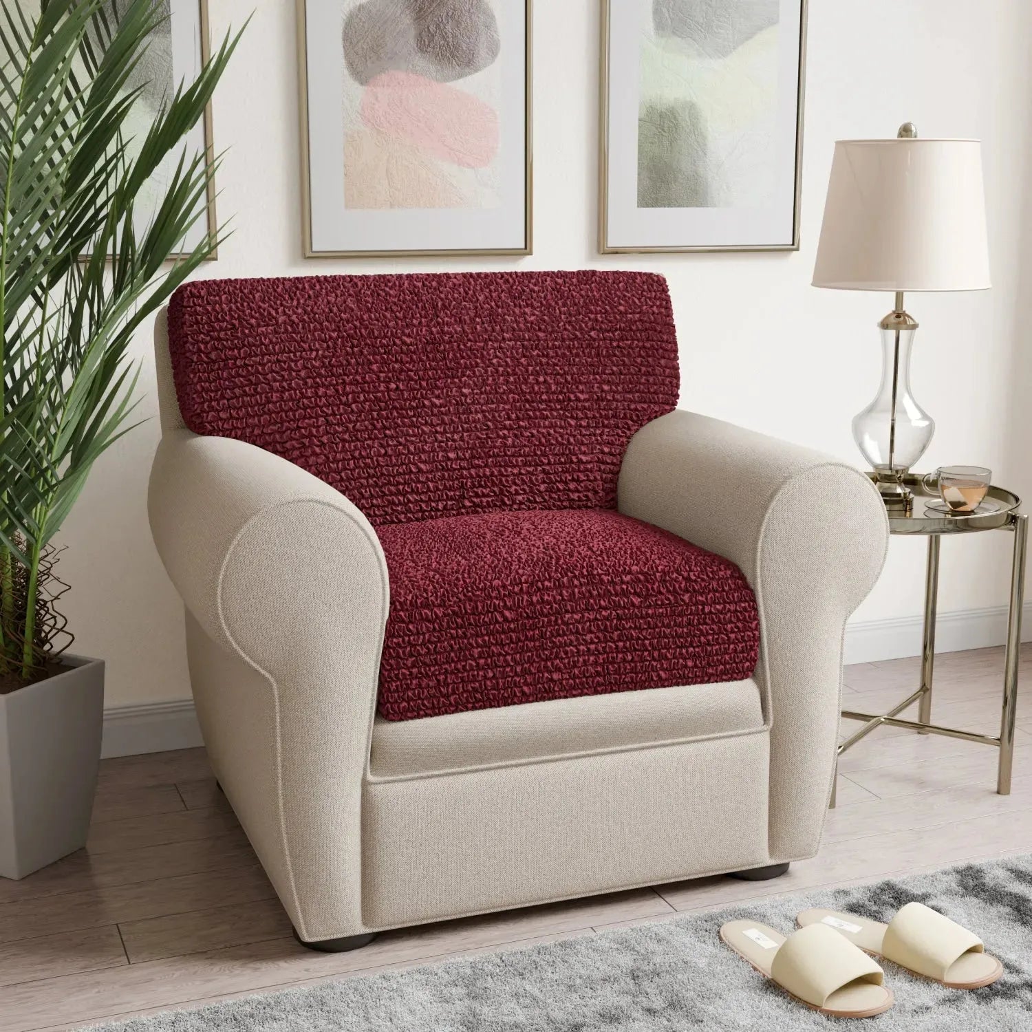 Premium Microfiber Seat Cushion Cover - Soft & Durable Sofa Chair Protector - Perfect for Living Room, Office, or Car Use