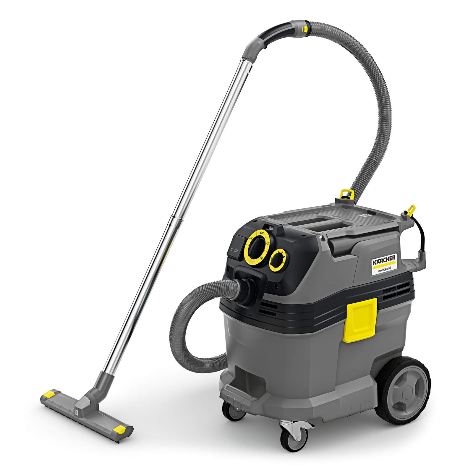 Karcher NT Tact Te 30/1 Professional 8.2 Gallon Commercial Wet-Dry Shop Vacuum Cleaner with Hand & Floor Attachments - Heavy Duty Cleaning for Garages, Workshops, and Construction Sites