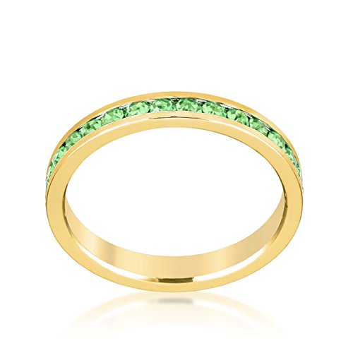 Elegant Swarovski Crystal Birthstone Stackable Rings | Dainty Eternity Bands for Women | Perfect for Anniversary Gifts, Mother's Day & Everyday Jewelry