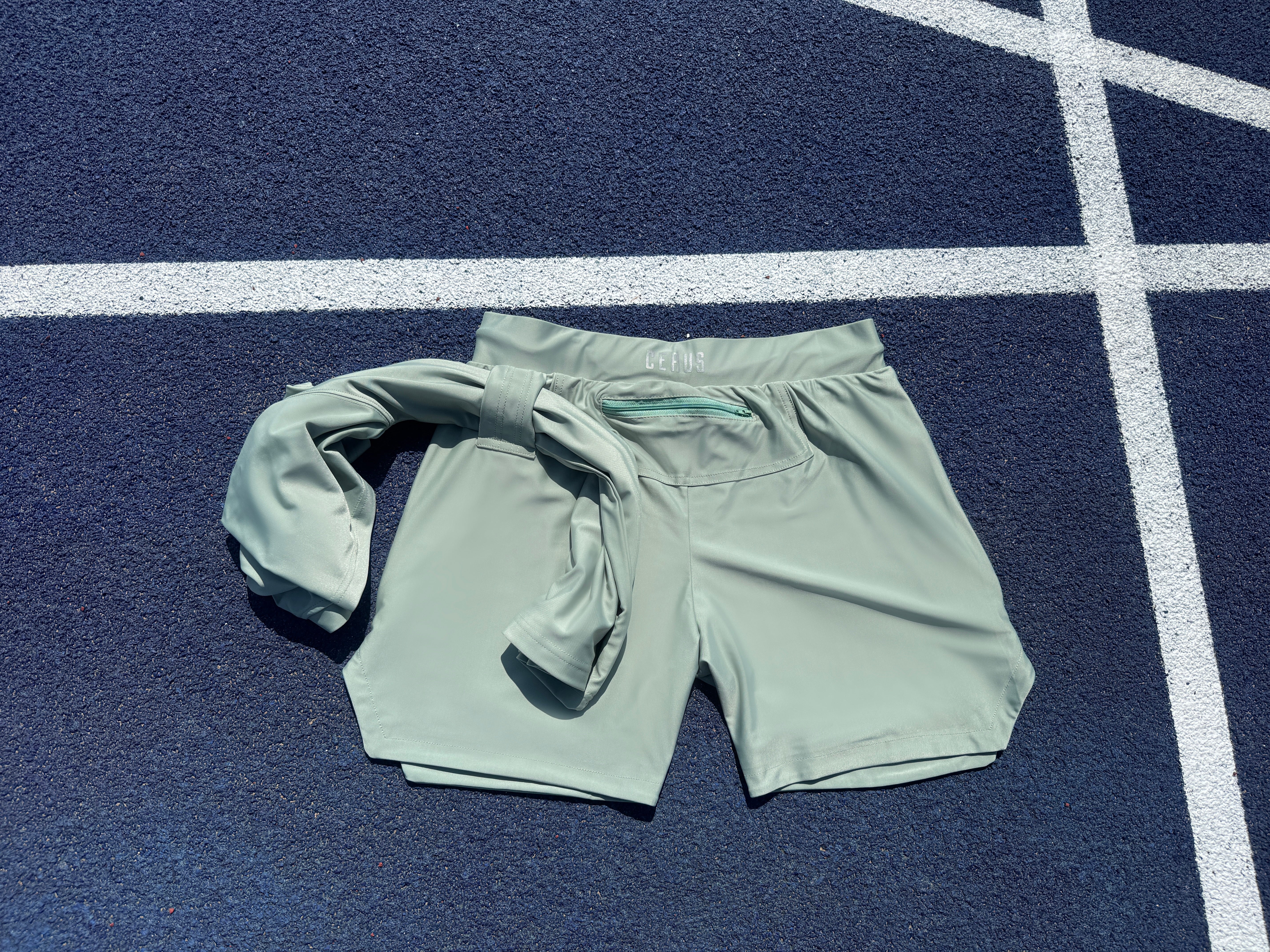 Cerus Mint Titan Linerless Running Shorts for Men - Lightweight Quick-Dry Athletic Shorts with Pockets - Perfect for Gym, Jogging & Outdoor Activities