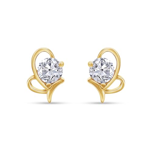 Yellow Gold Plated Silver- White Cubic Zirconia