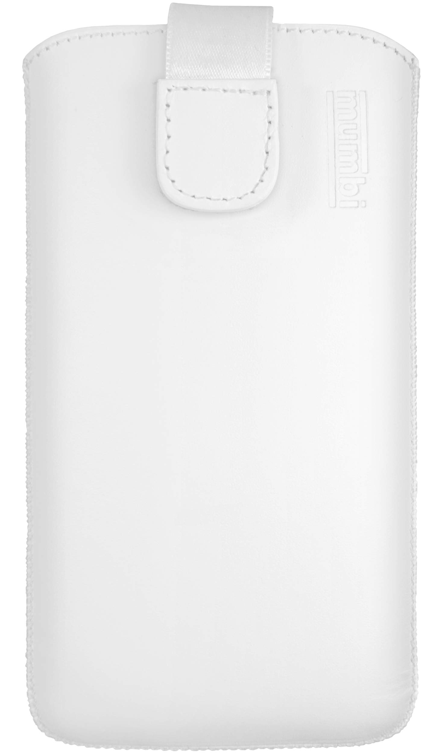 Premium Mumbi Genuine Leather Case for Apple iPhone 11 Pro Max - Slim Protective Cover with Soft Inner Lining (White) - Perfect for Business Professionals & Everyday Use
