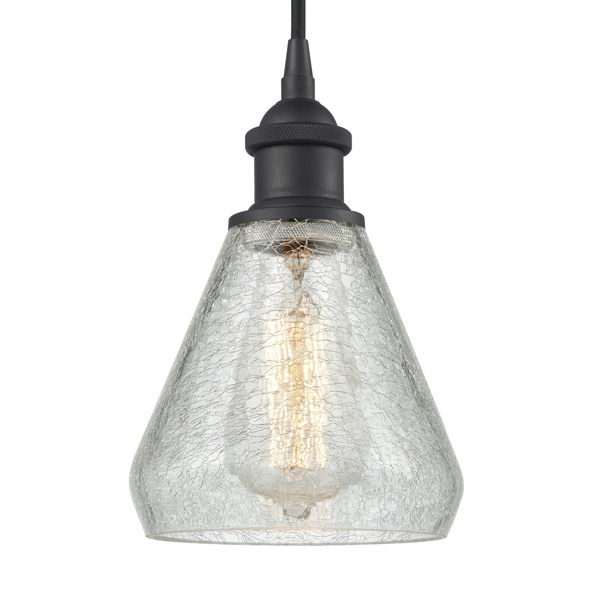 Innovations 516-1P-BK-G275 1 Light Mini Pendant Light Fixture in Matte Black - Perfect for Kitchen Island, Dining Room, or Entryway Lighting
