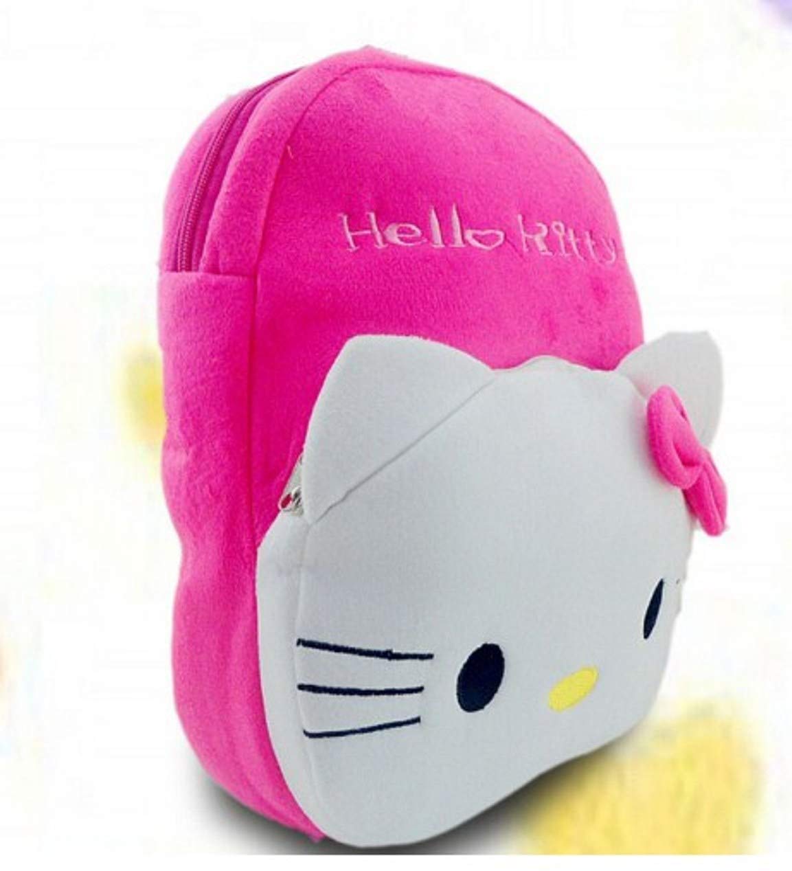 HelloKitty Kids Backpack for School - Velvet Pink Backpack for Boys & Girls - Cute & Durable School Bag for Toddlers & Children - Perfect for Preschool, Kindergarten & Daily Use