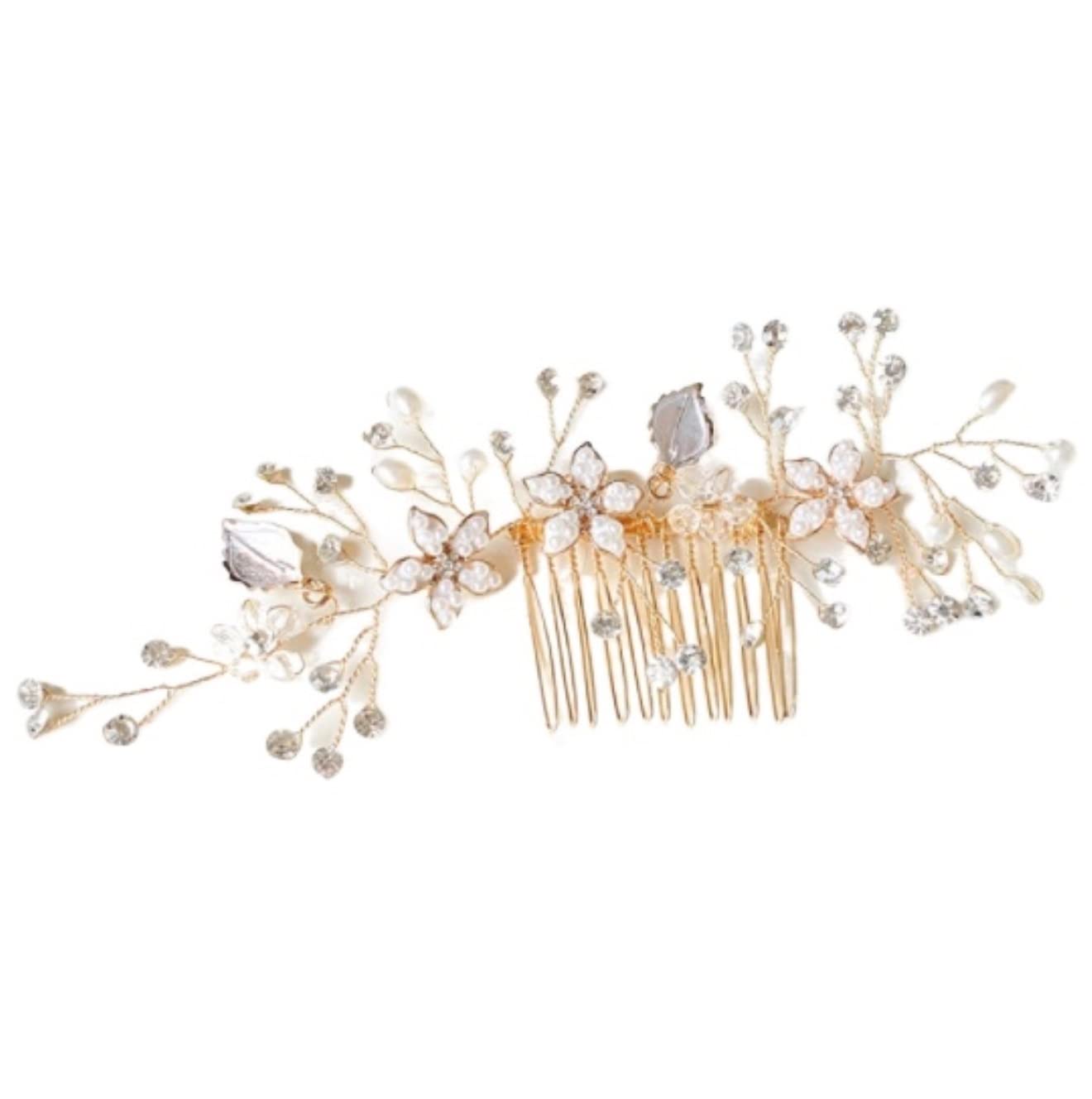 Elegant Rhinestone Wedding Hair Comb for Bride - 18 Teeth Side Comb Hair Clip with Sparkling Crystals, Women's Bridal Hair Accessories for Wedding, Prom, Party, and Special Occasions
