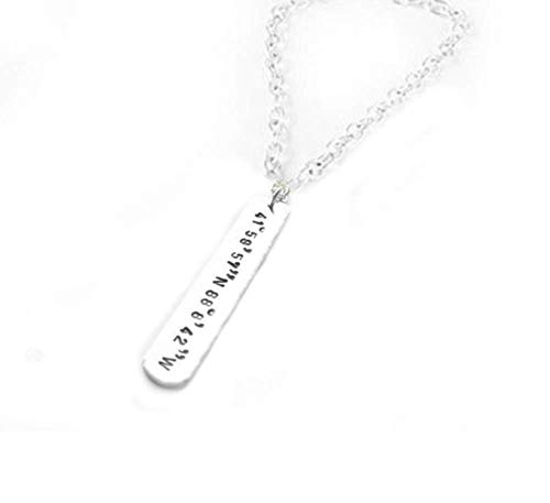Handmade Latitude Longitude Coordinates Necklace - Personalized Engraved Jewelry for Travel Lovers, Anniversary Gifts & Couples
