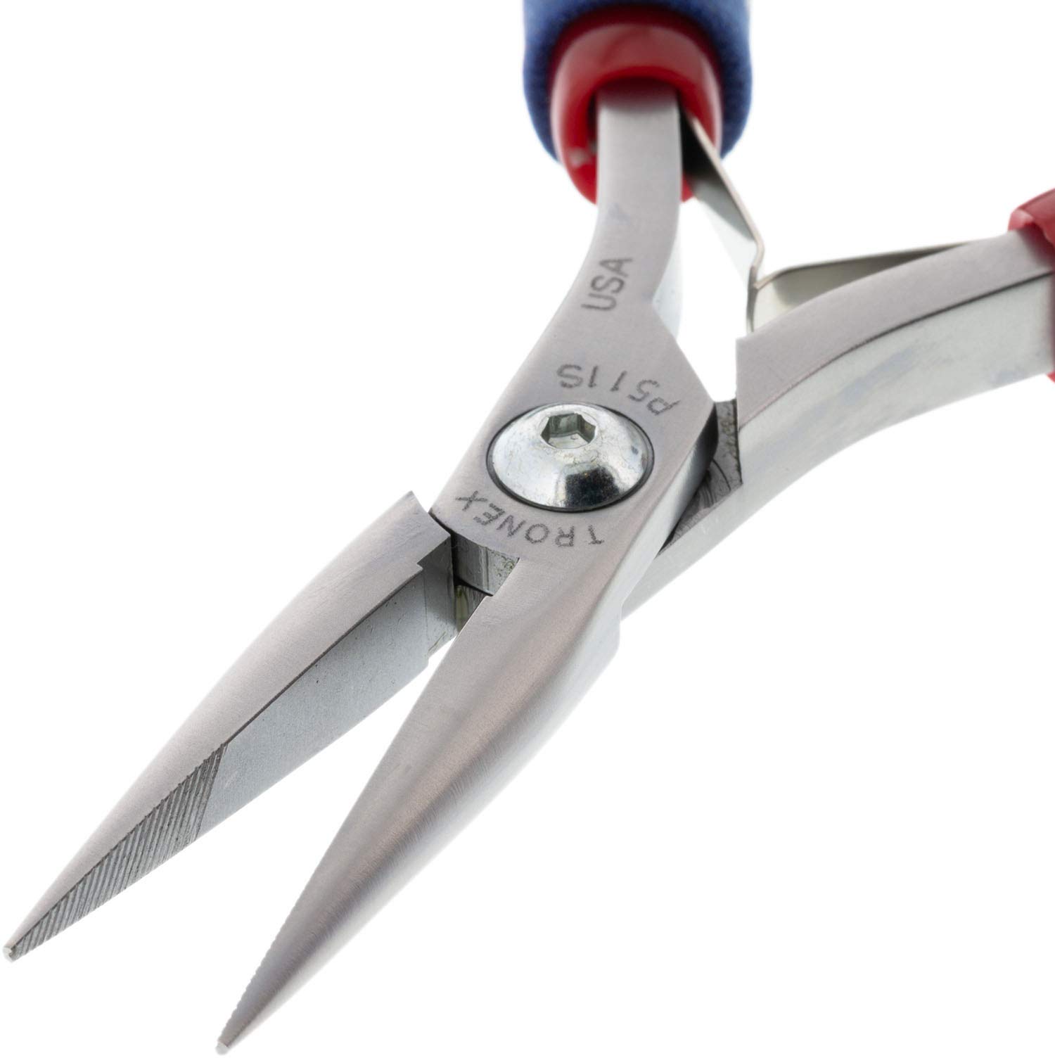 Tronex P511S Serrated Chain Nose Pliers with Standard Handle - Precision Jewelry & Electronics Repair Tool for Craftsmen and DIY Projects