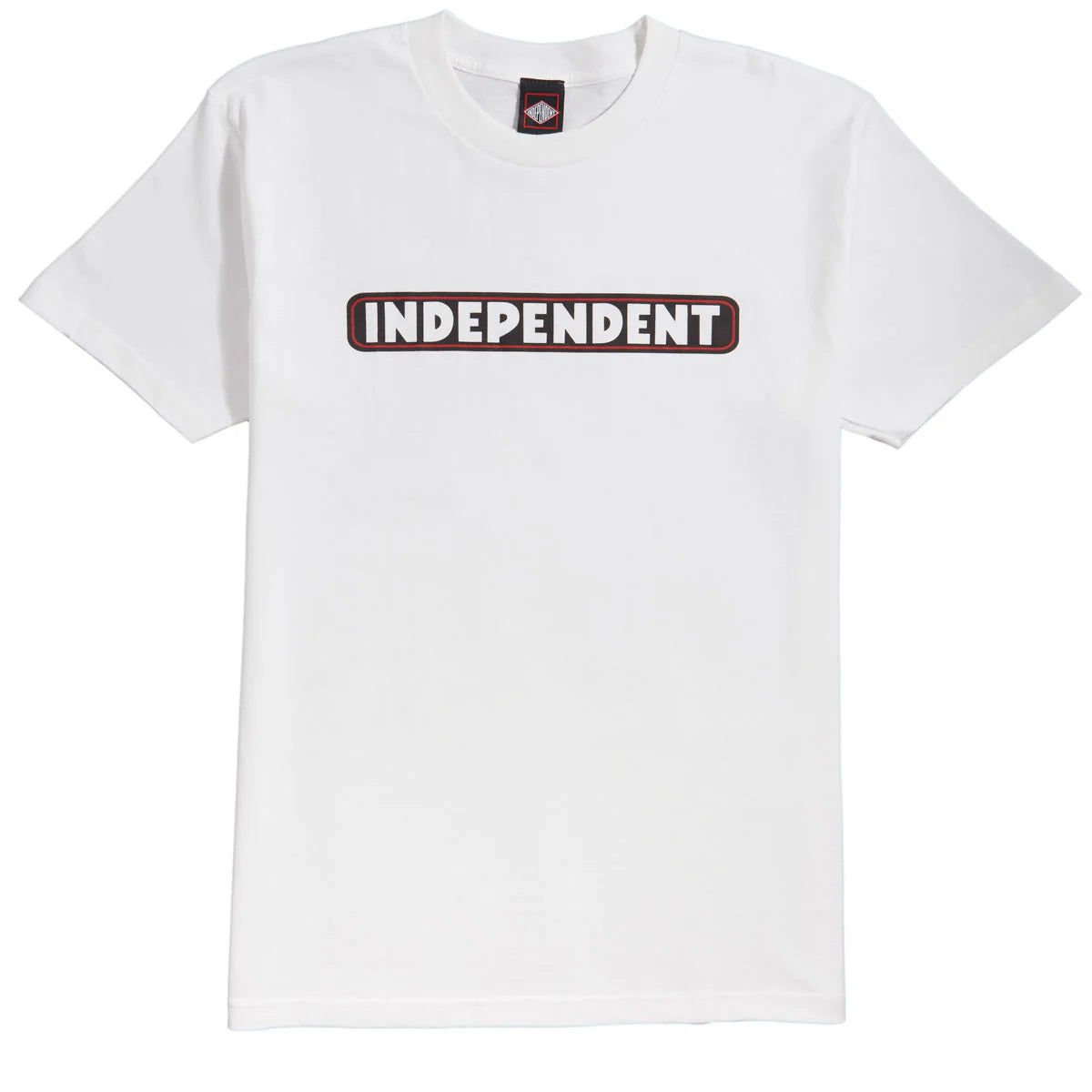 Independent Bar Logo Baby Tee - Soft White Cotton Vintage Style T-Shirt for Women | Casual Wear, Street Style, Everyday Outfits