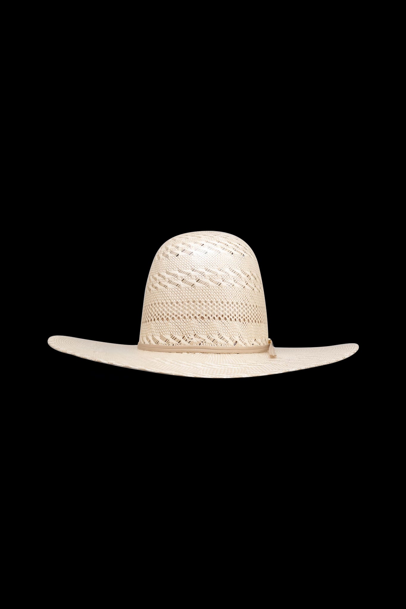 Rock'em 100X Saddle Ridge Open Crown Straw Cowboy Hat for Men - Western Rodeo, Outdoor Ranch Work & Summer Sun Protection