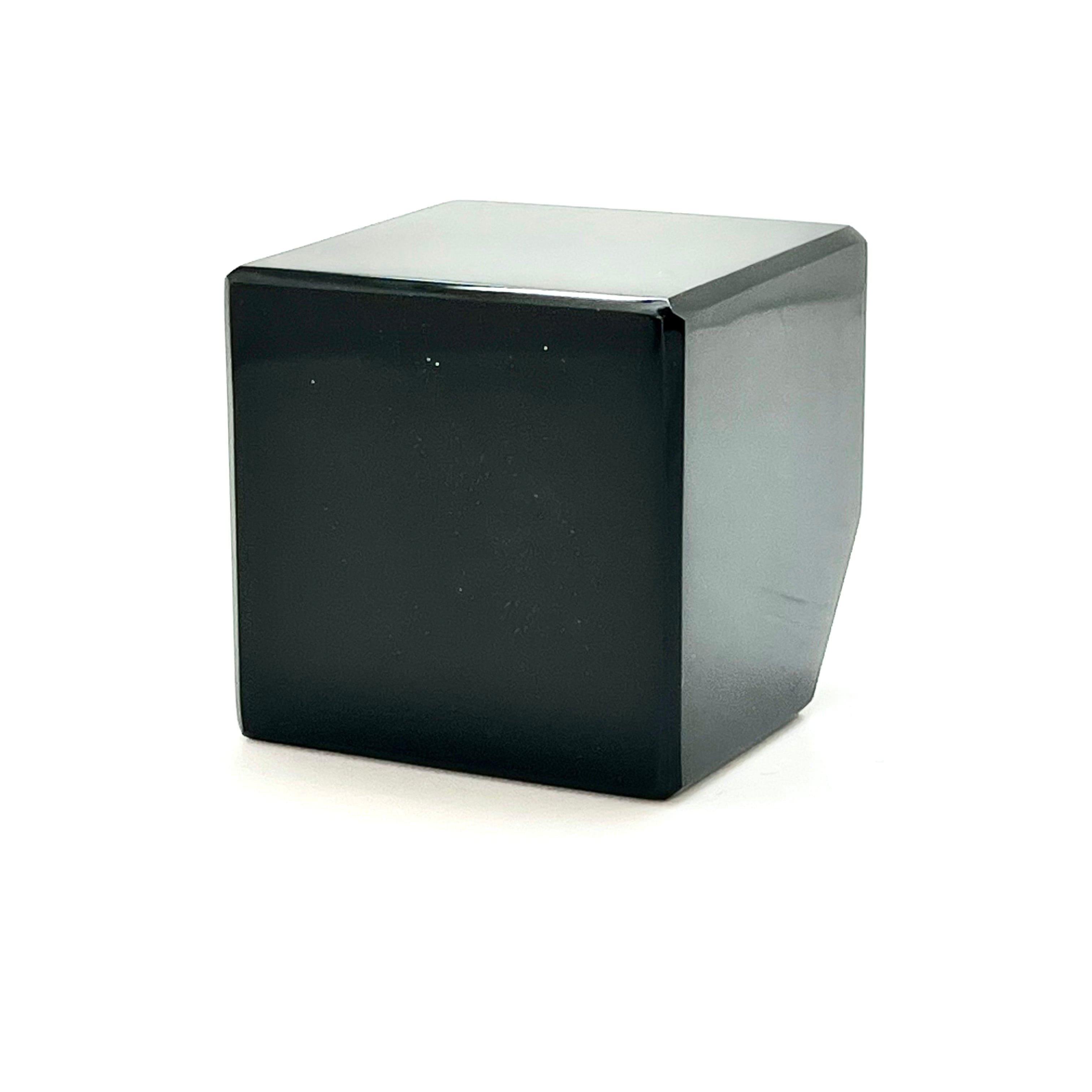Black Obsidian Cube - Healing Crystal for Meditation, Stress Relief & Protection | Feng Shui Decor, Office Desk Accessory, Spiritual Gift