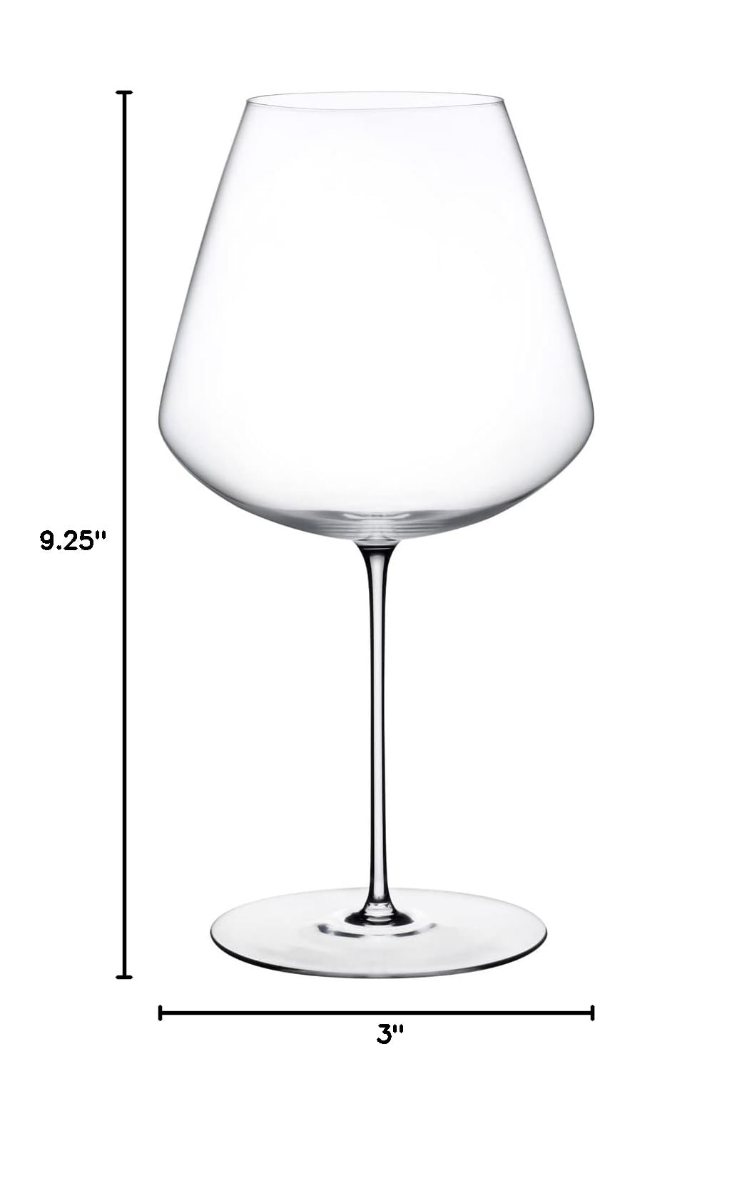 Elegant Burgundy Wine Glasses 32.25 oz - Crystal Clear Lead-Free Stemware for Cocktails & Red Wine | Modern Unique Design | Perfect for Dinner Parties, Romantic Dates & Home Bar Decor