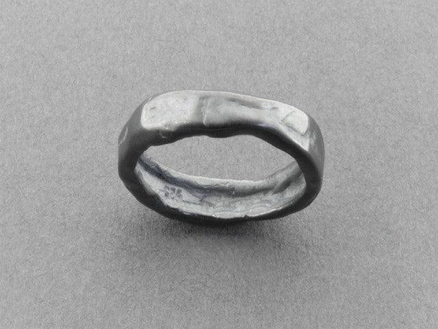 Oxidized Silver Driftwood Band Ring - Boho Chic Jewelry for Women, Perfect for Beach Weddings & Everyday Wear