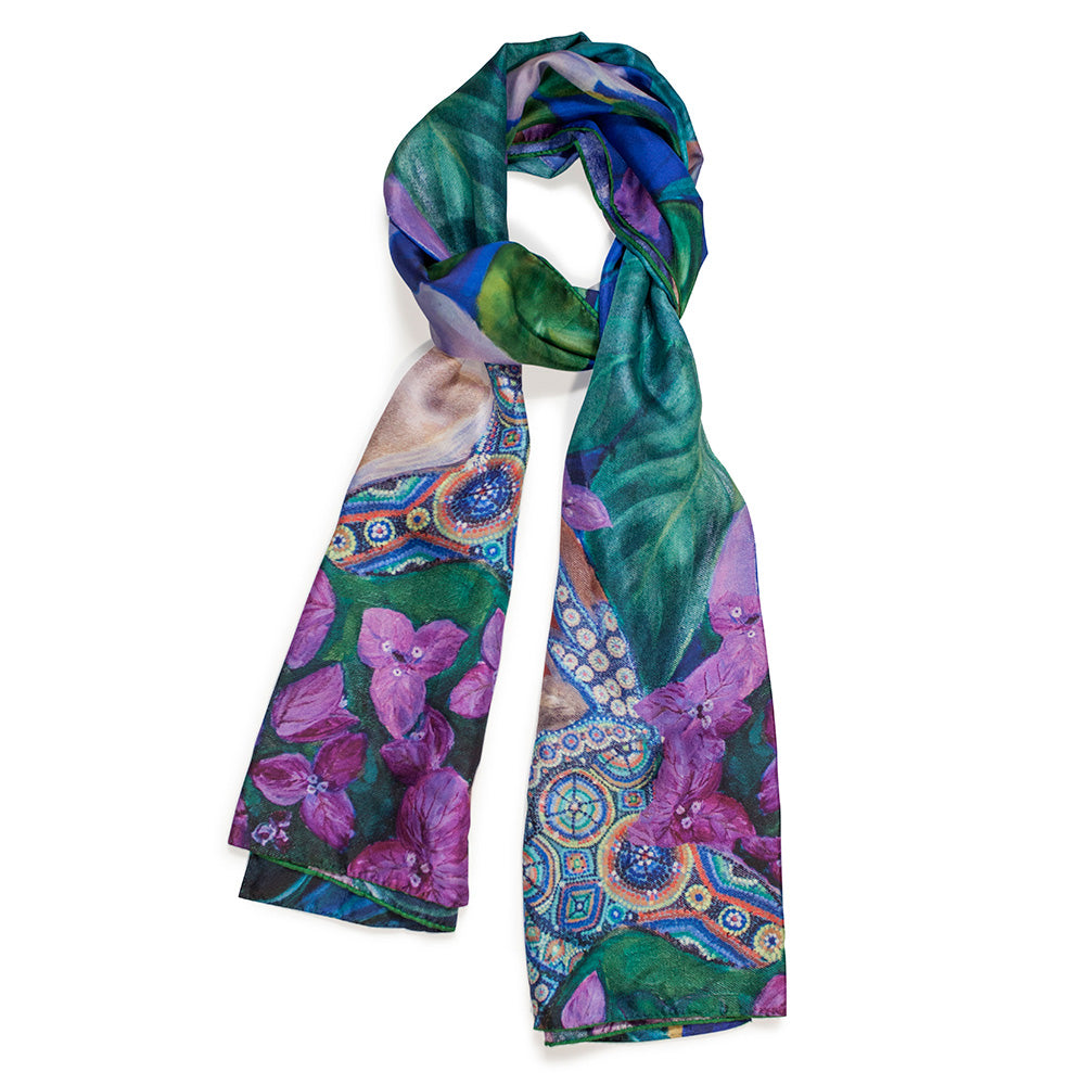 Elegant Mexico Long Silk Scarf - Soft & Lightweight Shawl for Women - Perfect for Travel, Parties & Formal Occasions