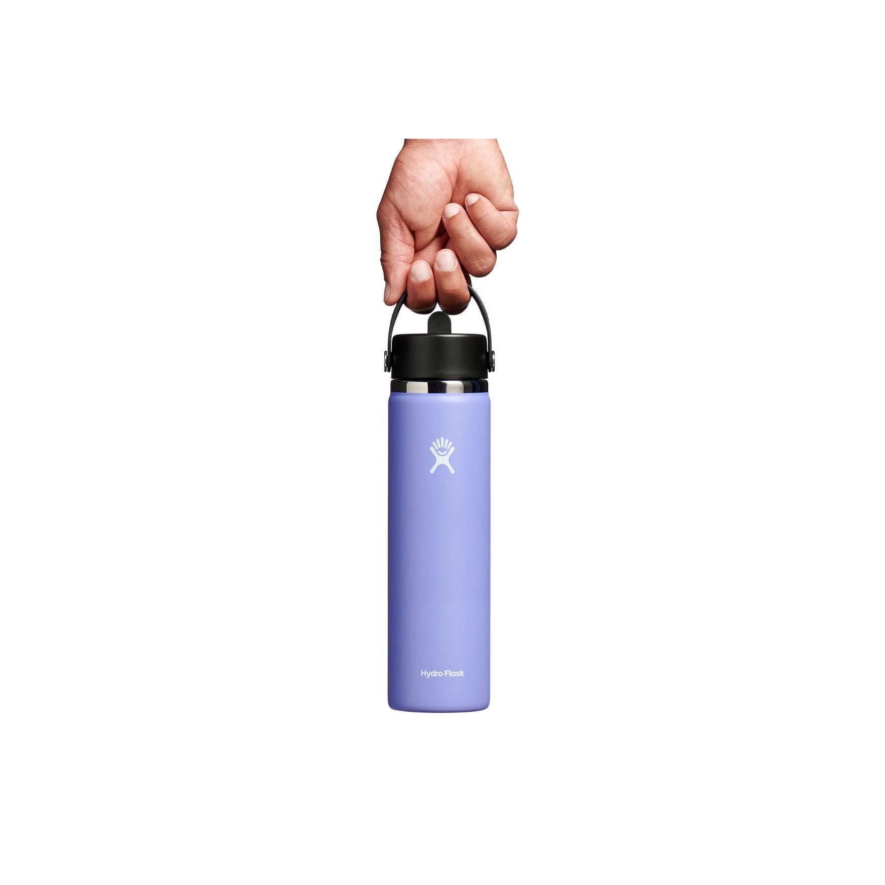 24 oz Wide Mouth Water Bottle with Flex Straw Cap - Leak Proof & BPA Free - Perfect for Gym, Hiking, Travel & Everyday Hydration