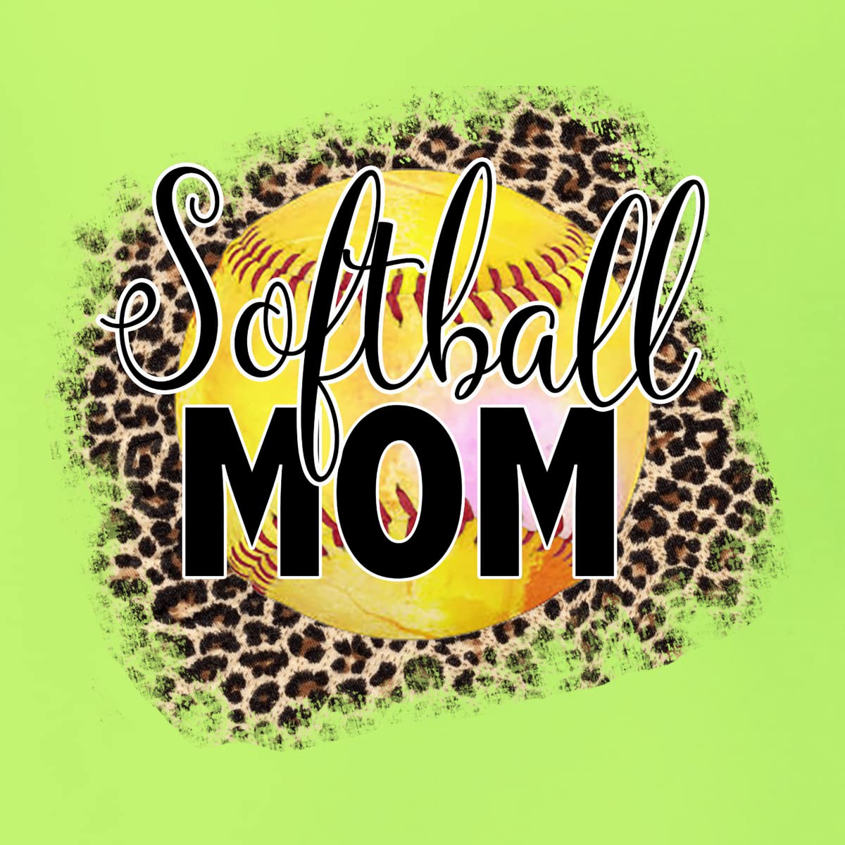 Wild Bobby Softball Mom Animal Print Hoodie - Unisex Graphic Sweatshirt for Women & Men - Perfect for Sports Games, Team Events & Casual Wear