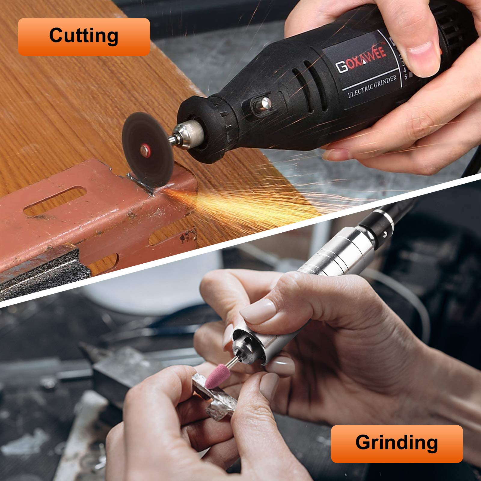 141pcs Rotary Tool Accessories Kit - GOXAWEE 1/8-inch Shank All-Purpose Power Tool Set for Drilling, Sawing, Sanding, Grinding & Polishing | Universal Fit for Dremel & Most Rotary Tools | Perfect for DIY Crafts, Woodworking & Metal Projects