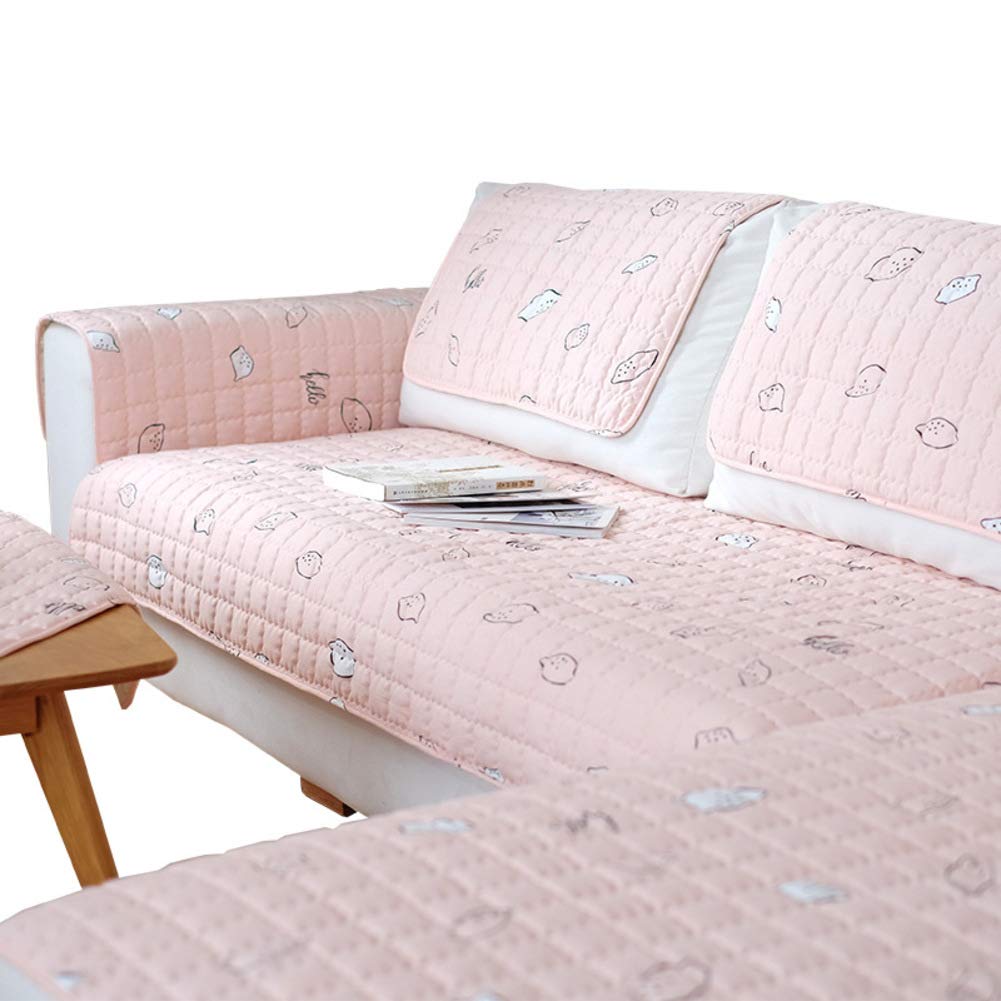 Nileco Thick Anti-Slip Quilted Sofa Cover - Cotton Furniture Protector for Sectional Couches, Breathable Dustproof Sofa Slipcover 90x180cm (35x71 Inch) - Perfect for Living Room, Family Room & Home Decor Protection