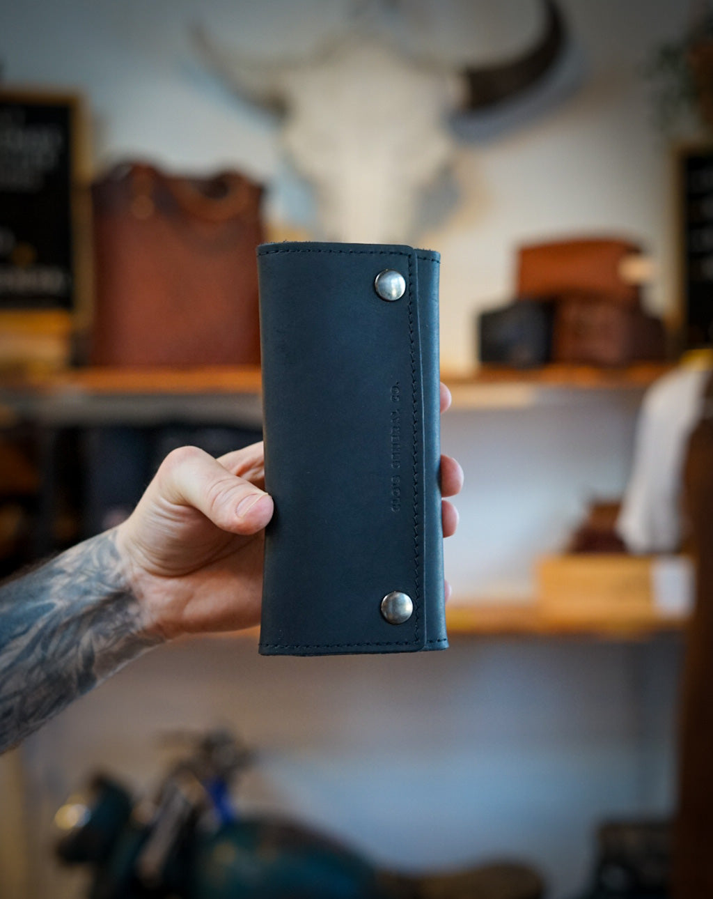 Premium Trifold Long Wallet for Men - Slim RFID Blocking Leather Wallet with Multiple Card Slots (Flat Black) - Ideal for Travel, Business & Everyday Use