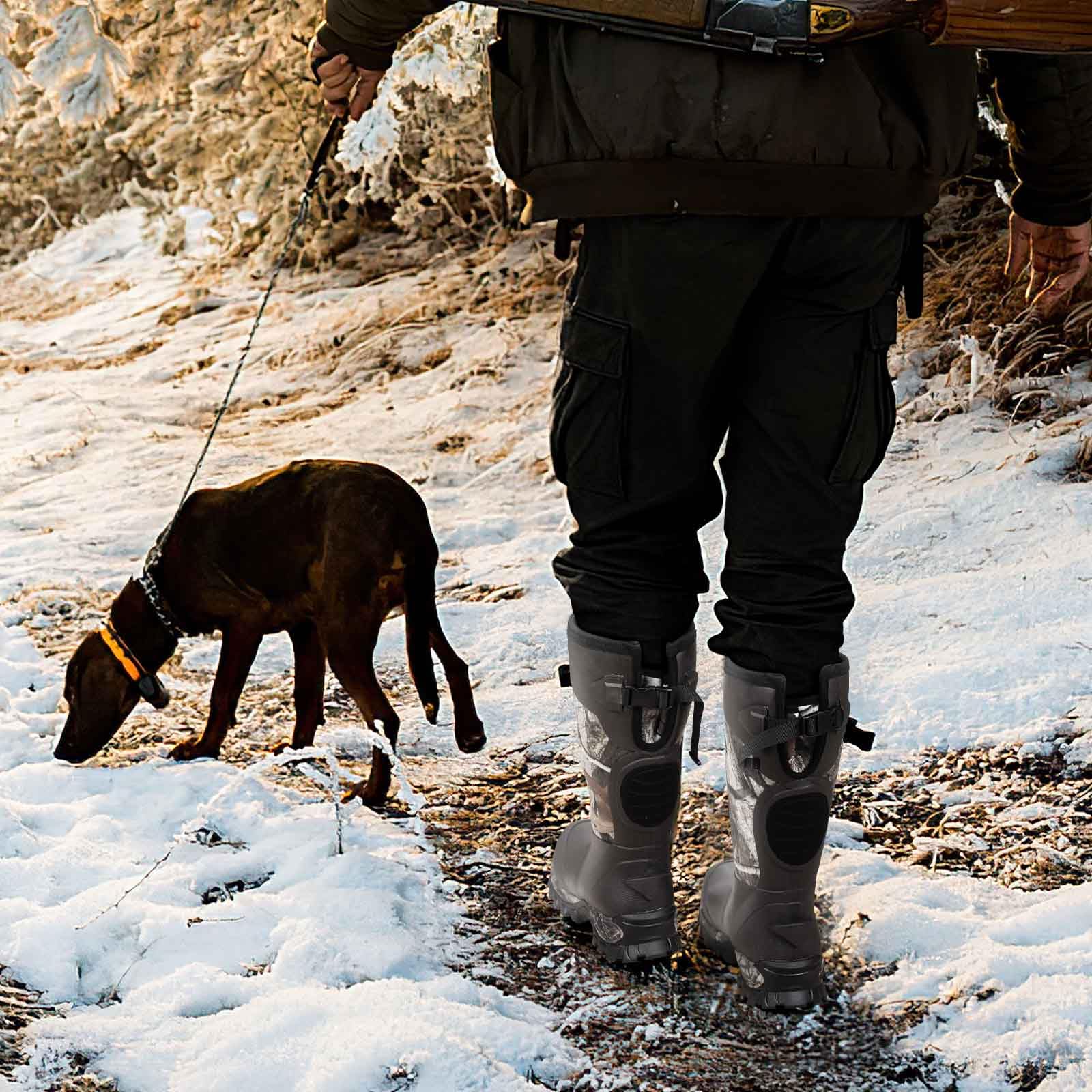 Men's Kalkal Snake Boots - Waterproof Insulated Hunting Boots with 5mm Neoprene & Anti-Slip Sole | Perfect for Hunting, Farming, Gardening, Fishing & Outdoor Work in Wet Conditions