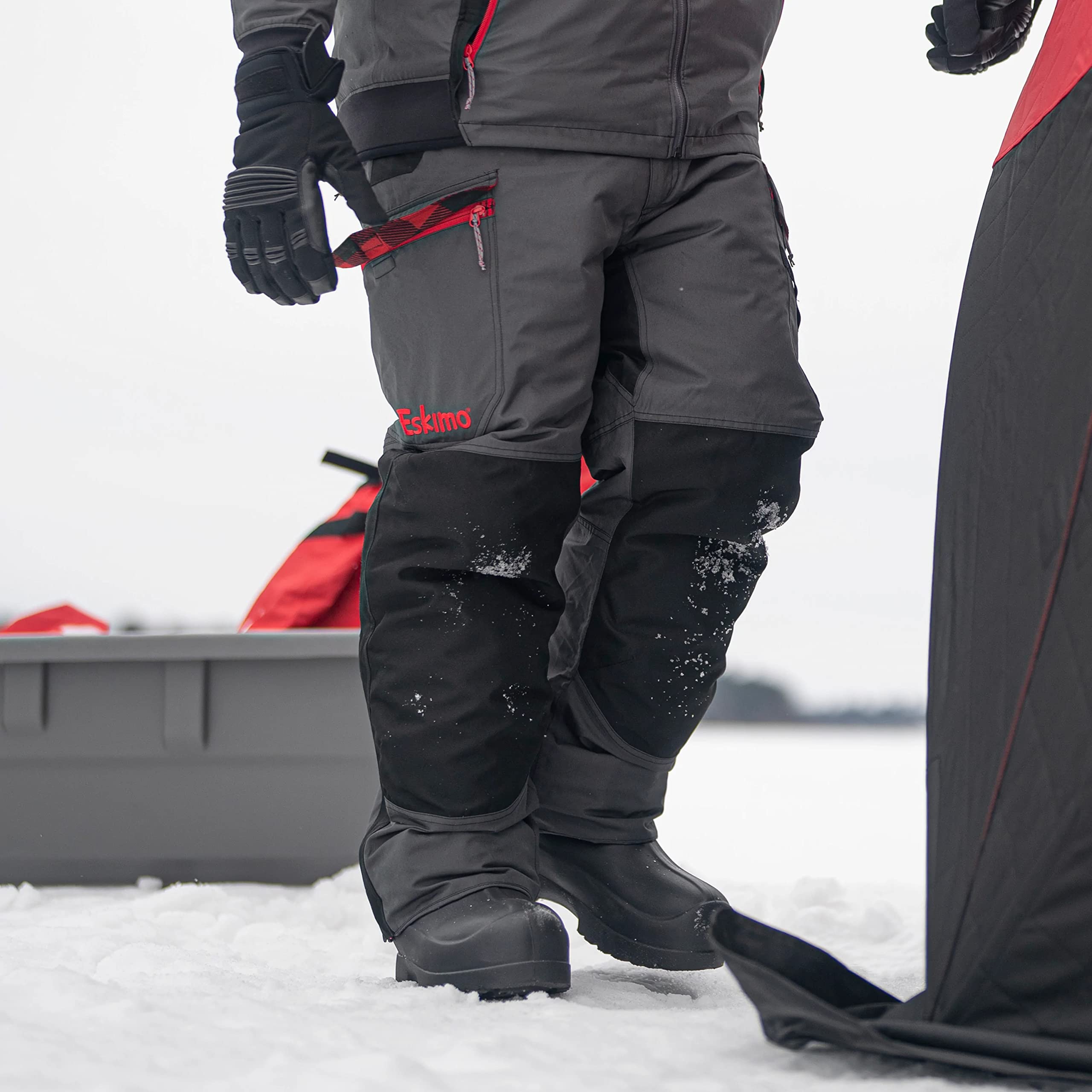 ESKIMO Scout™ Men's Ice Fishing Pants - Forged Iron (39440) - Waterproof & Insulated Winter Gear for Ice Fishing, Hunting & Cold Weather Outdoor Activities