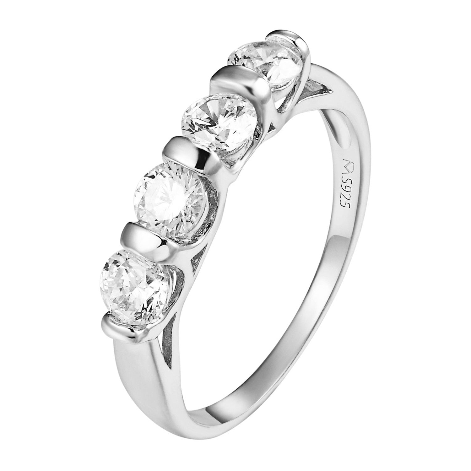 14K Sterling Silver Solitaire Ring - Round Cut Simulated Diamond Engagement & Wedding Ring for Women - Perfect for Proposals, Anniversaries, and Special Occasions