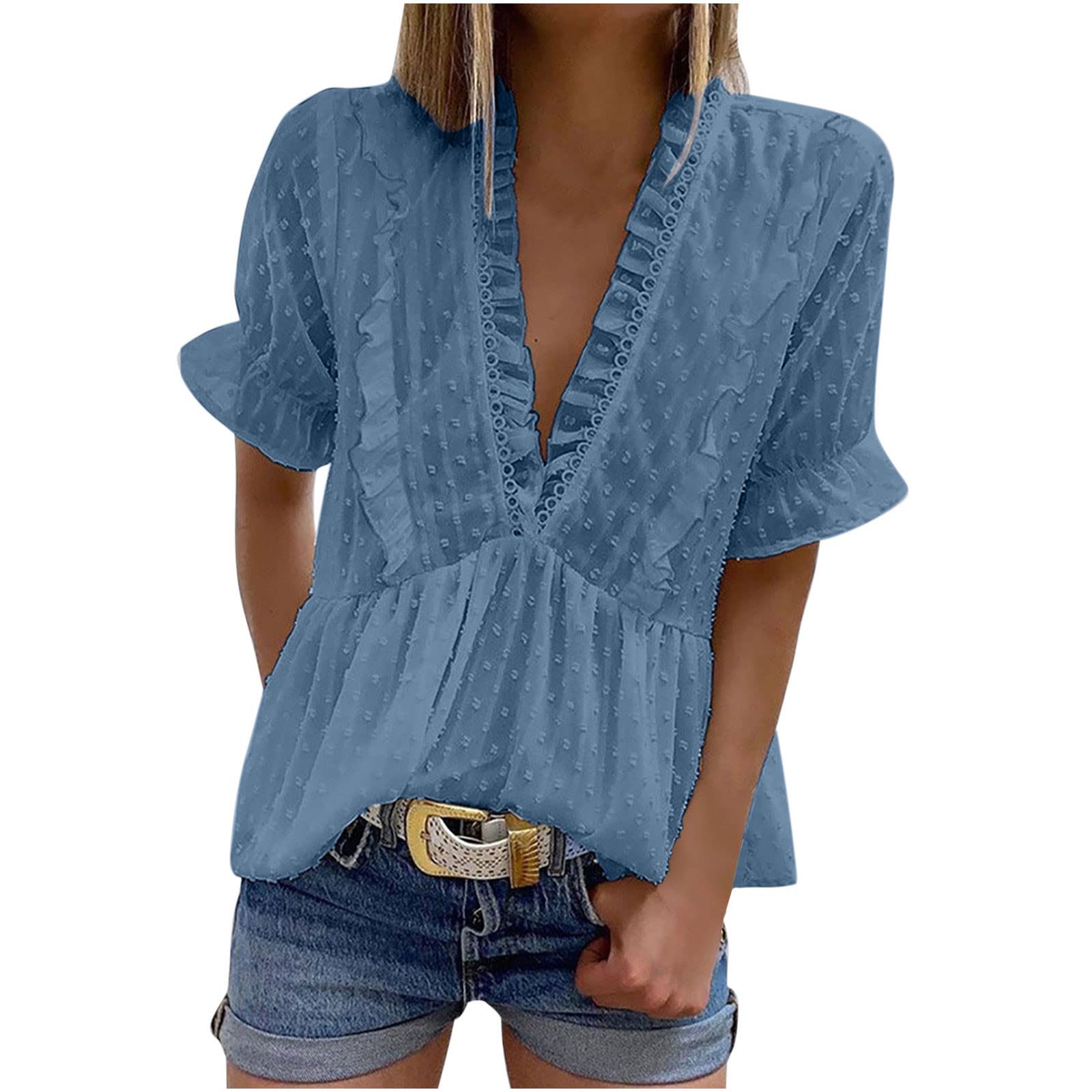Women's Casual T-Shirts - Cute Printed Summer Tee, Loose Fit Plus Size Short Sleeve Blouse, Sexy & Comfortable Tunic Top | Perfect for Beach Outings, Date Nights & Everyday Wear