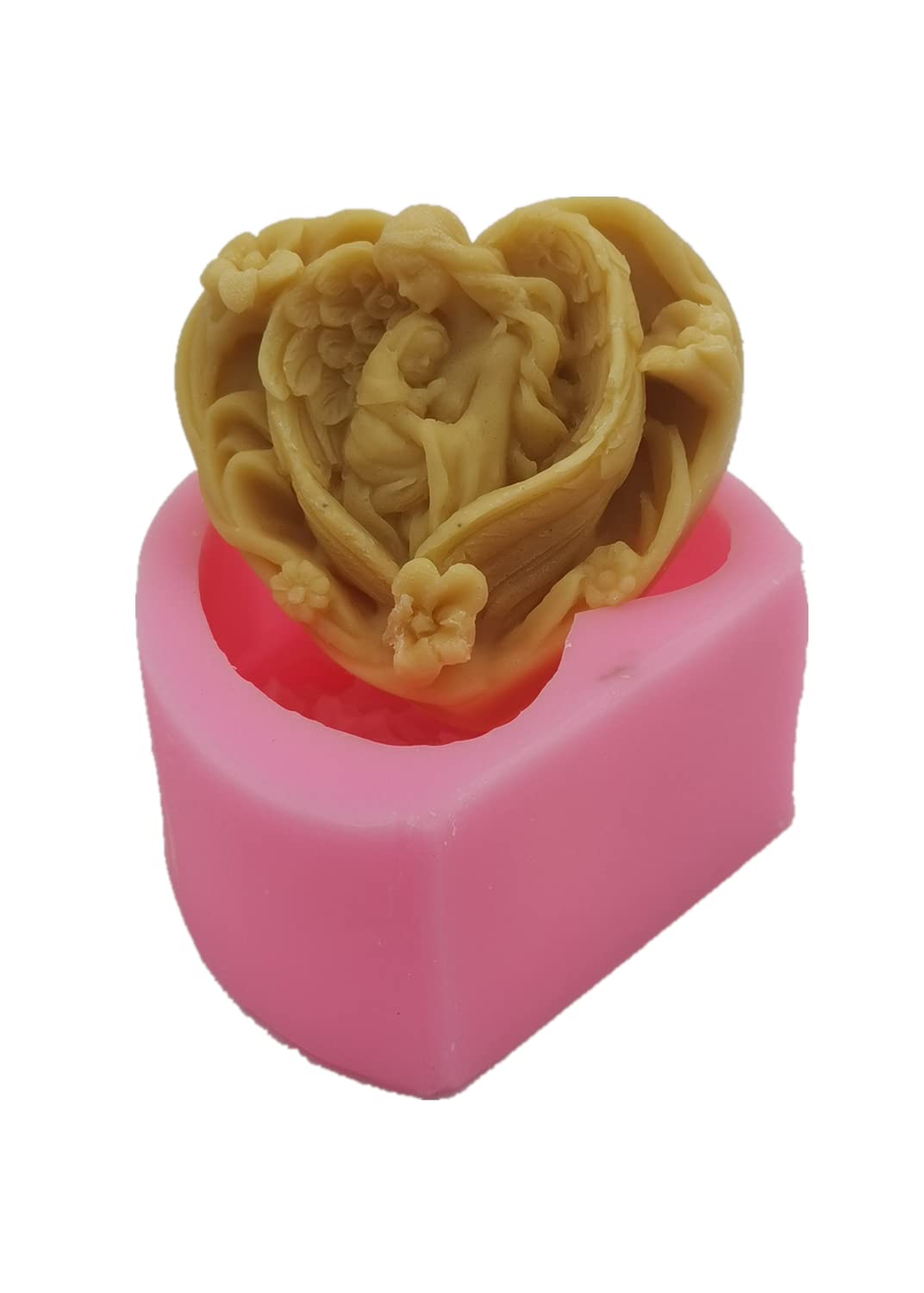 Virgin Mary Angel Baby Silicone Mold for Soap, Candles, Chocolate & Cake Decorating - Perfect for DIY Crafts, Mother's Day Gifts & Home Decor