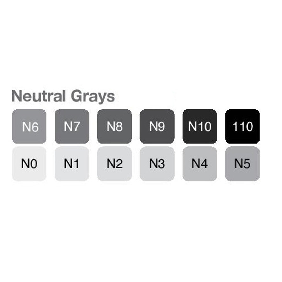 Premium Copic Classic Marker Set - 12 Neutral Grey Shades for Artists & Illustrators - Perfect for Sketching, Shading & Professional Artwork