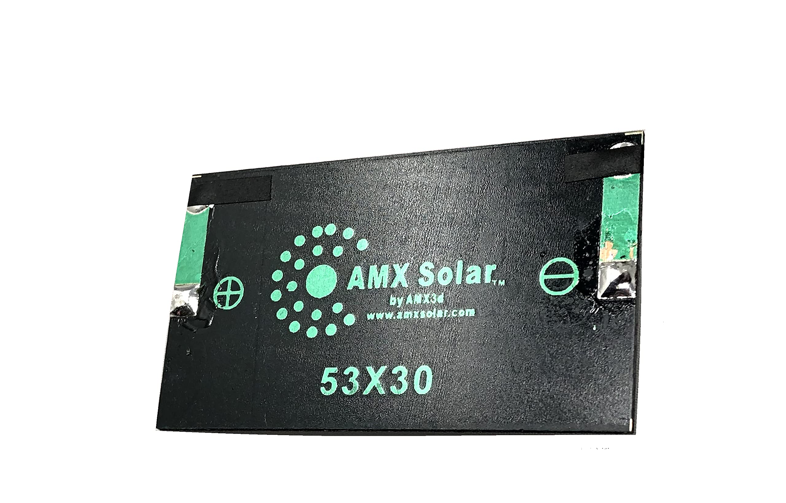 AMX Solar 5V 30mA 53x30mm Micro Mini Solar Panel Cells for DIY Projects, Toys, Classrooms & Labs - Perfect for Solar Charging 3.6V Devices, Science Experiments & Educational Activities