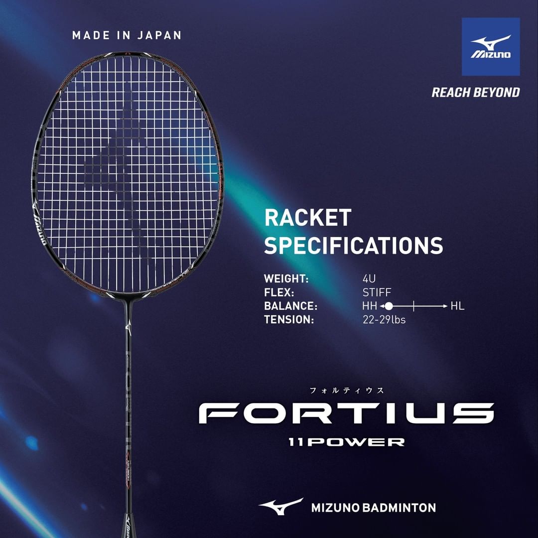 Mizuno Fortius 11 Power Badminton Shoes - Black/Orange - Lightweight & Durable for Competitive Play & Training
