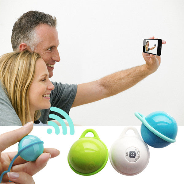 Bluetooth Selfie Remote Shutter for iPhone & Android - Magic Ball Self Timer for Group Photos, Travel & Vlogging