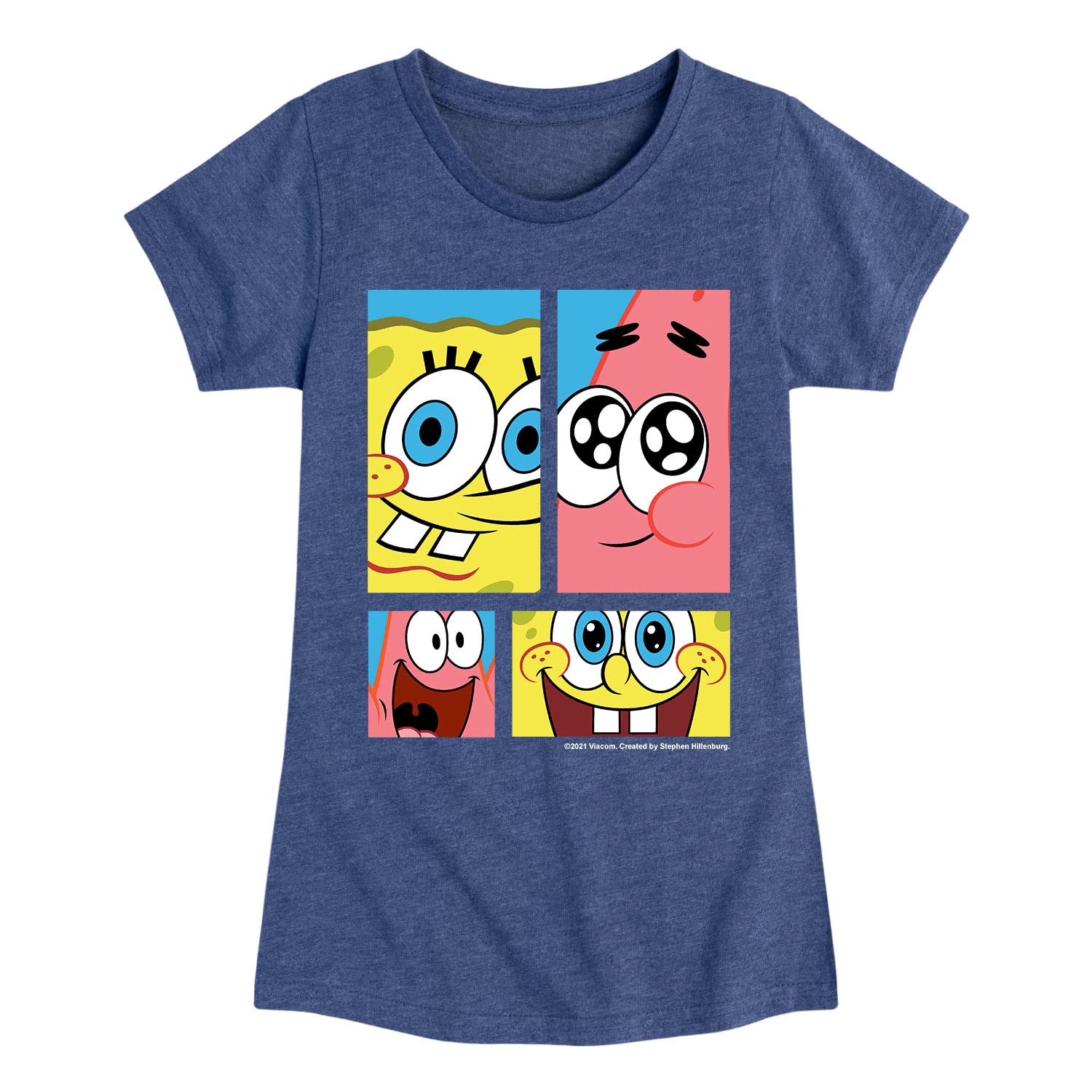 SpongeBob SquarePants Girls Short Sleeve T-Shirt | Cartoon Character Graphic Tee | Soft Cotton Top for Kids | Perfect for School, Playdates & Birthday Parties