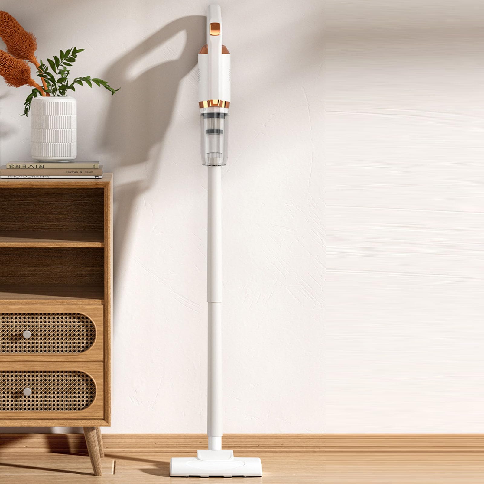 Pwshymi 2-in-1 Cordless Stick Vacuum Cleaner - Powerful Handheld Vacuum with Long Battery Life, Lightweight & Quiet for Home Cleaning - Perfect for Hard Floors, Carpets, Pet Hair & Car Interiors