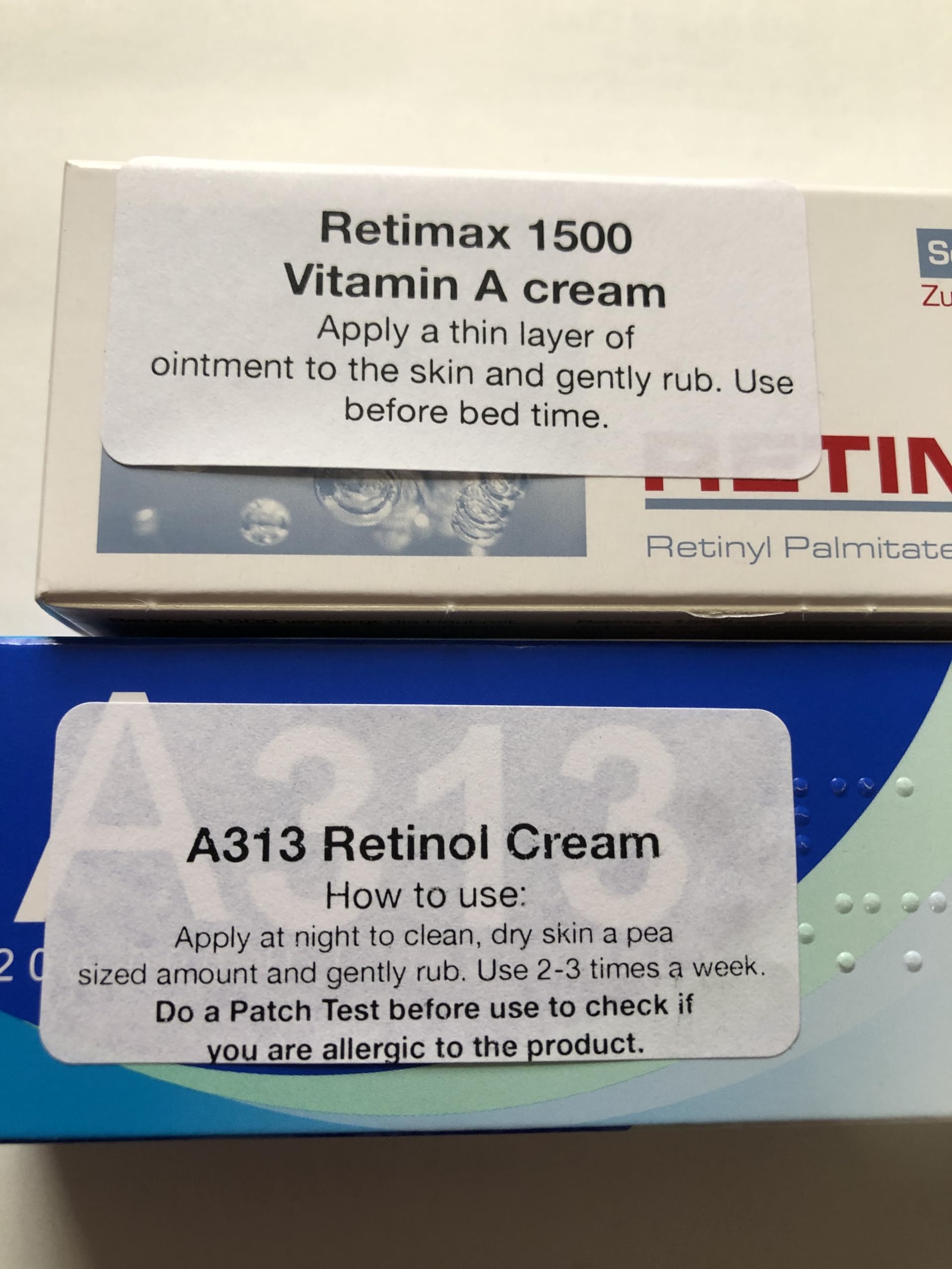 A313 & Retimax 1500 (2 Pack) Retinol Vitamin A Cream & Gel - Anti-Wrinkle, Acne Treatment, Pigmentation & Scar Remover - 80g - Perfect for Night Skincare Routine & Anti-Aging Regimen